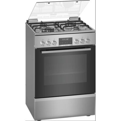 CUISINIERE BOSCH SERIE 6 A GAZ  + FOUR ELECTRIQUE INOX