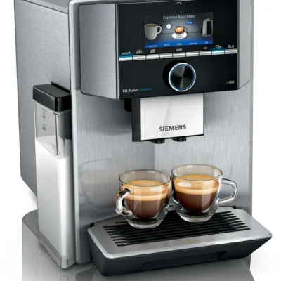 TI9553X1RW	MACHINE À CAFÉ SIEMENS EQ9 PLUS  AUTOMATIQUE CONNECTÉE AVEC ÉCRAN TFT – BROYEUR CÉRAMIQUE SILENCIEUX